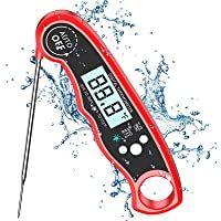 Cocoda Termometro Digital de Cocina- Termómetro Carne de Lectura Instantánea de 2S con 4.7 Sonda Larga- Pantalla LCD…